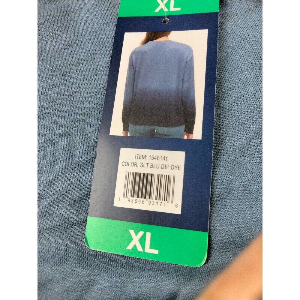 Splendid Pullover Sweater Women Size XL Casual 2 Tone Blue New NWT - Picture 2 of 7